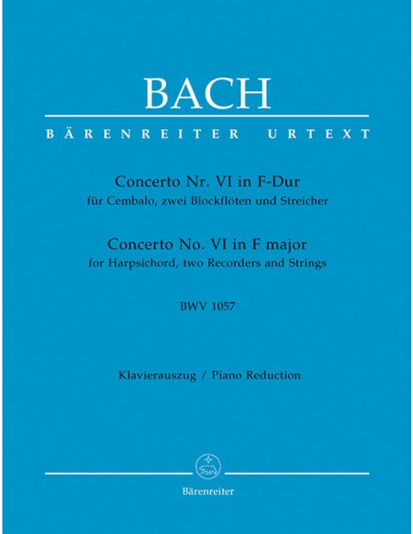 Concerto n. 6 BWV 1057 for Harpsichord, 2 Recorders and Strings